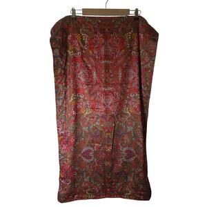RALPH LAUREN Red Galahad Paisley Lightweight KING Pillow Sham and Pillow Cases